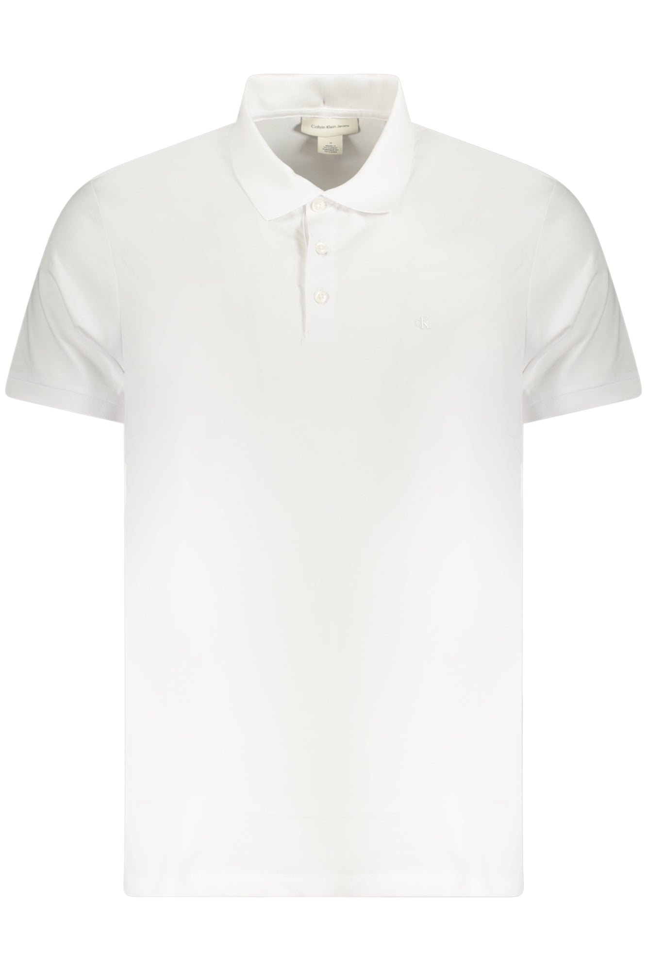 CALVIN KLEIN POLO MANICHE CORTE UOMO BIANCO