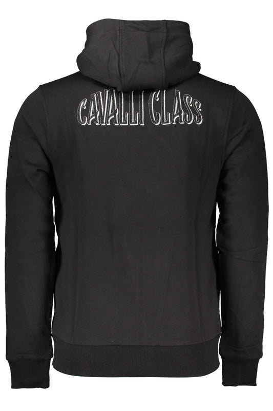 CAVALLI CLASS FELPA CON ZIP UOMO NERO