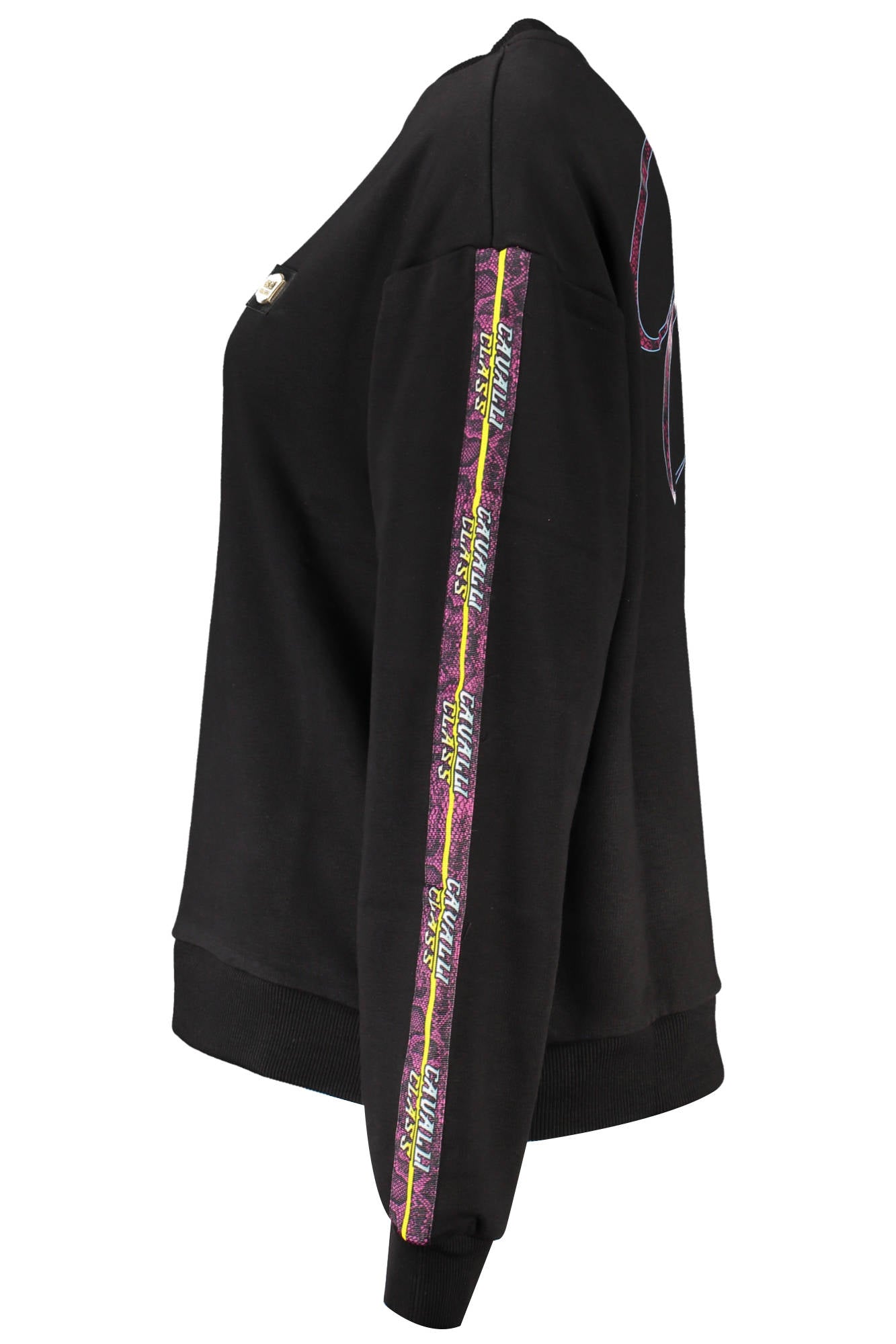 CAVALLI CLASS FELPA SENZA ZIP DONNA NERO