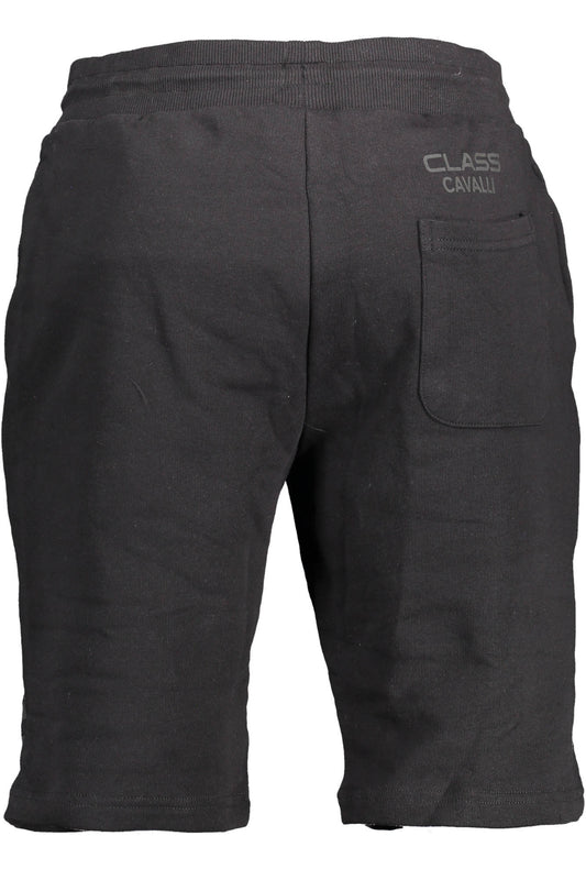 CAVALLI CLASS PANTALONE BERMUDA UOMO NERO