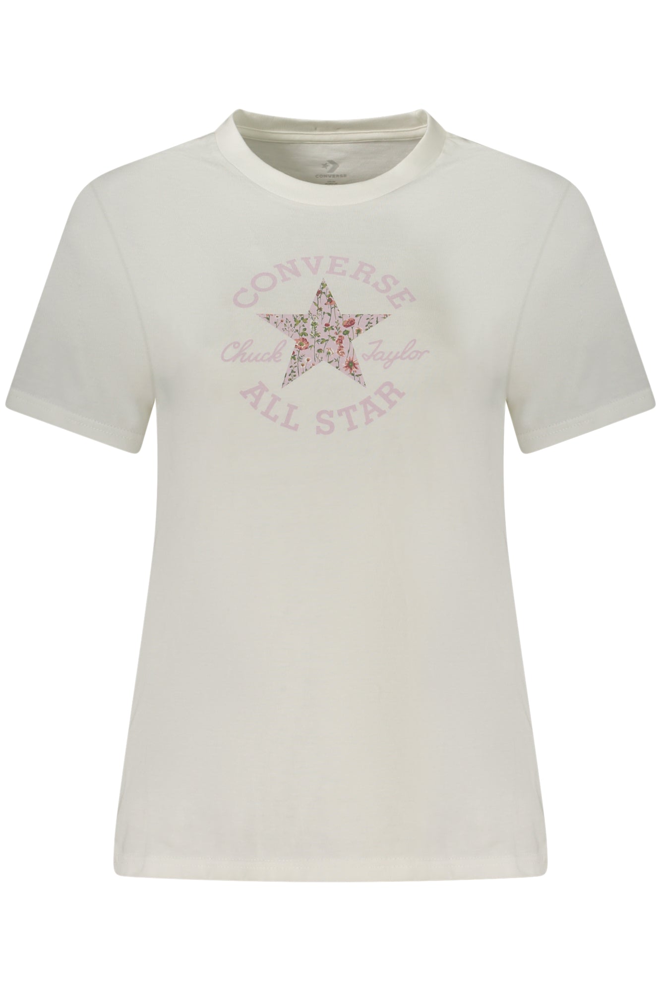 CONVERSE T-SHIRT MANICHE CORTE DONNA BIANCO