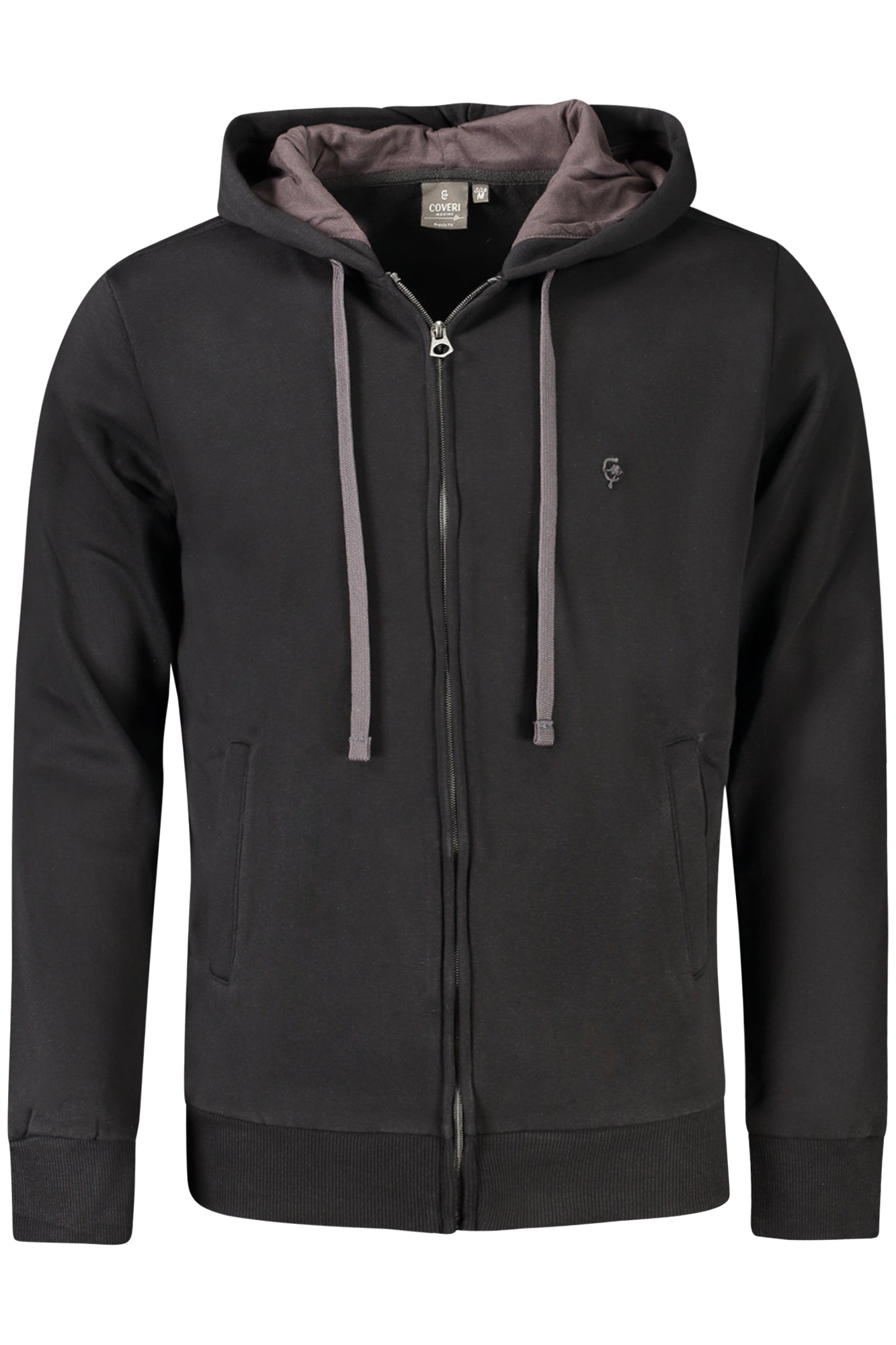 COVERI MOVING FELPA CON ZIP UOMO NERO
