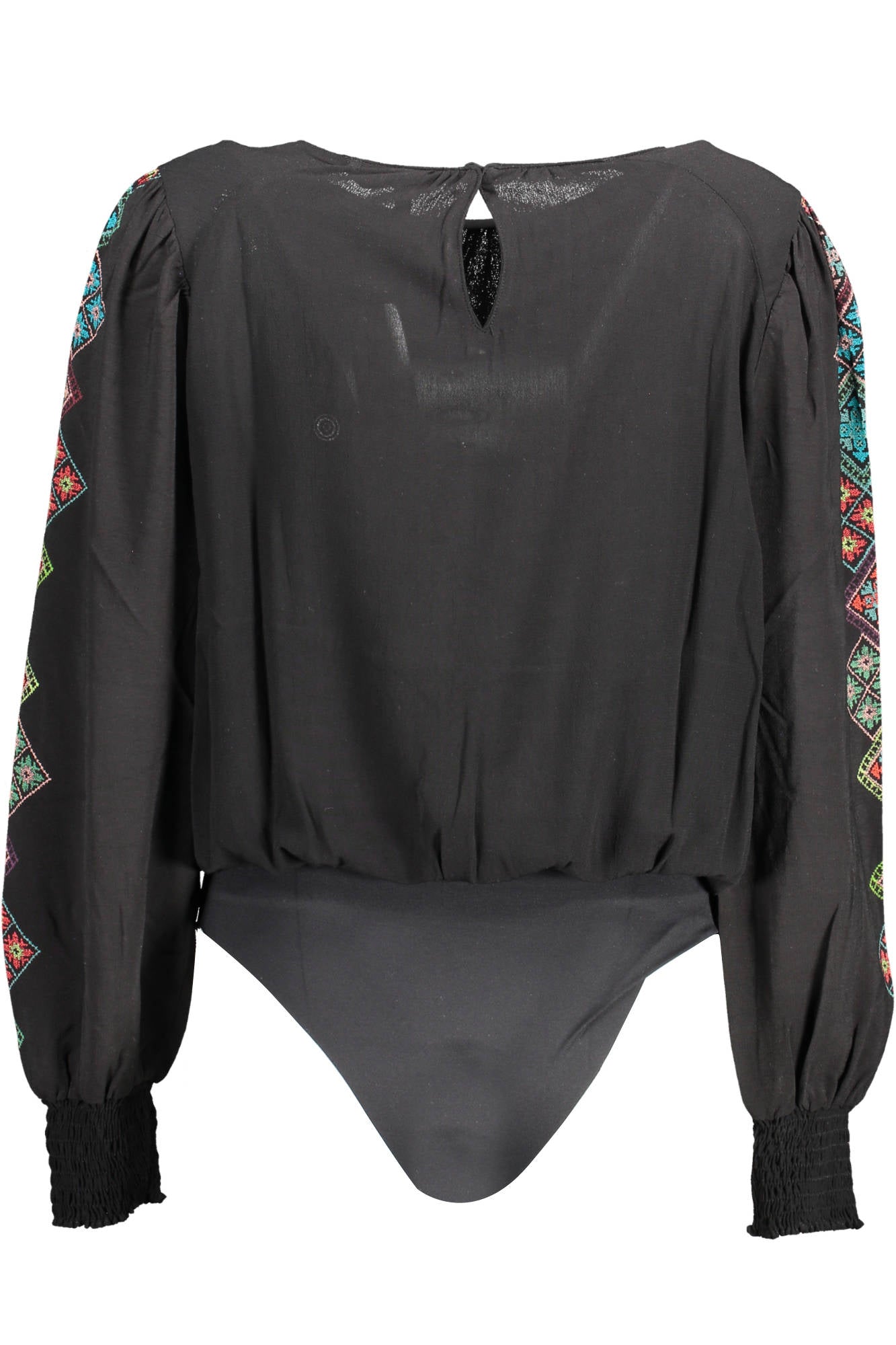 DESIGUAL BODY MANICHE LUNGHE DONNA NERO