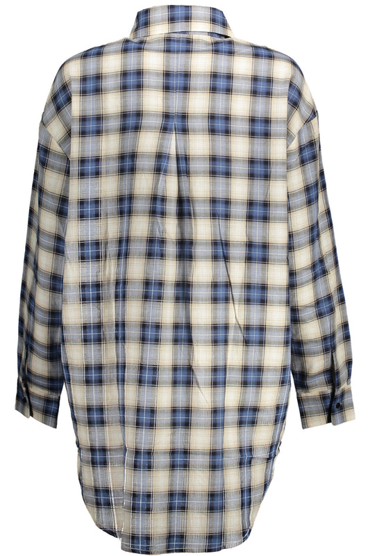 DESIGUAL CAMICIA MANICHE LUNGHE DONNA BLU