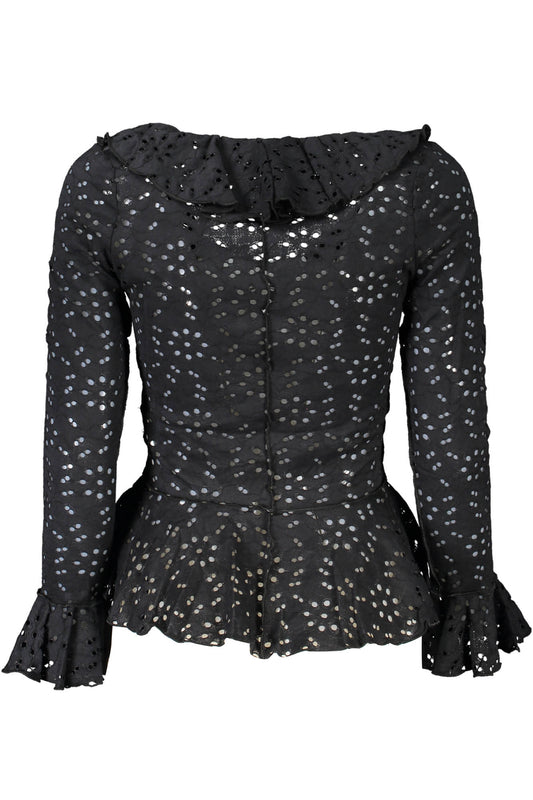DESIGUAL CAMICIA MANICHE LUNGHE DONNA NERO