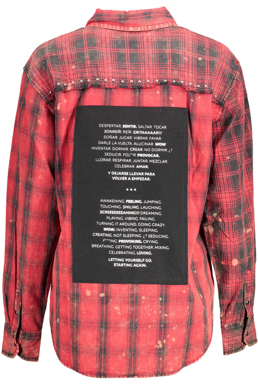 DESIGUAL CAMICIA MANICHE LUNGHE DONNA ROSSO