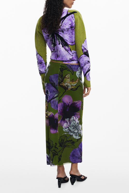 DESIGUAL GONNA LUNGA DONNA VERDE