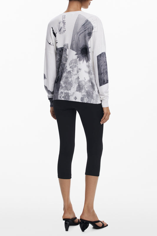 DESIGUAL MAGLIA DONNA BIANCO