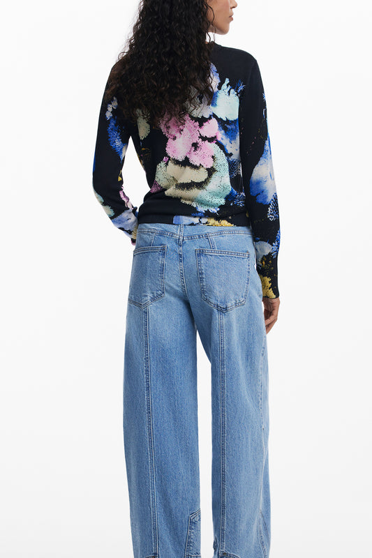 DESIGUAL MAGLIA DONNA NERO