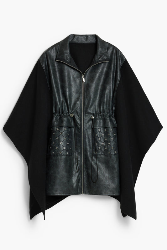 DESIGUAL PONCHO DONNA NERO