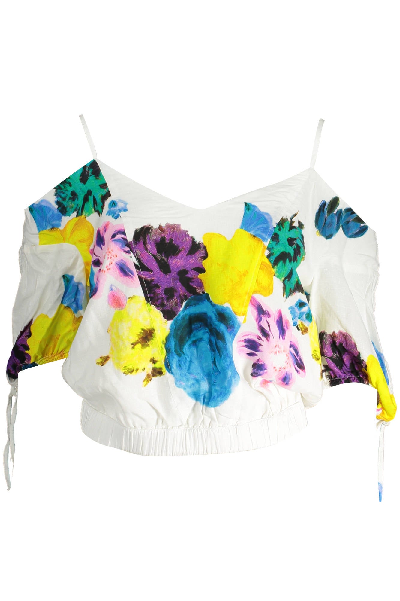 DESIGUAL T-SHIRT MANICHE CORTE DONNA BIANCO