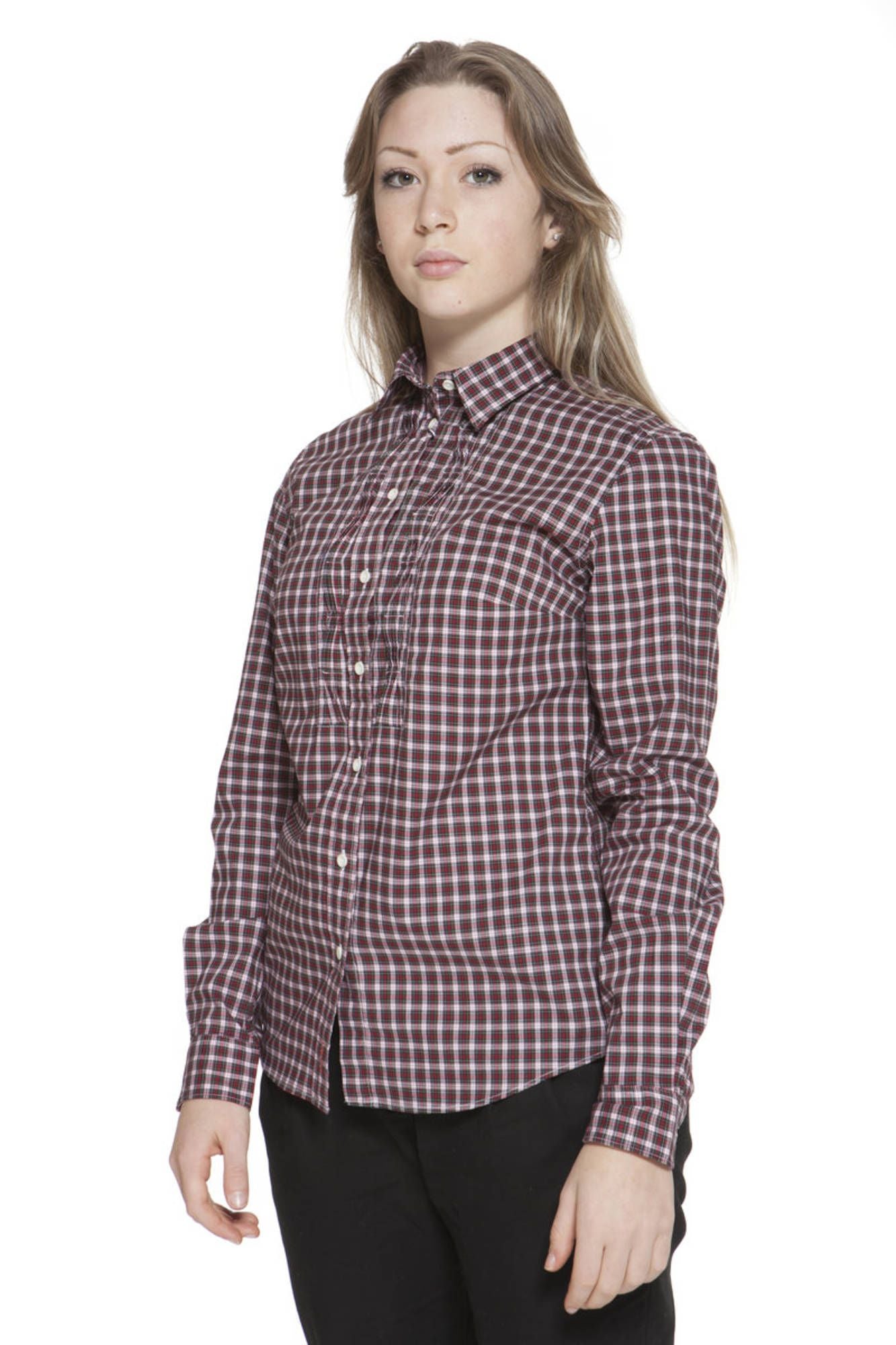 GANT CAMICIA MANICHE LUNGHE DONNA ROSSO