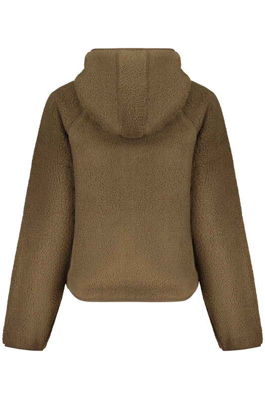 GUESS JEANS FELPA CON ZIP DONNA MARRONE