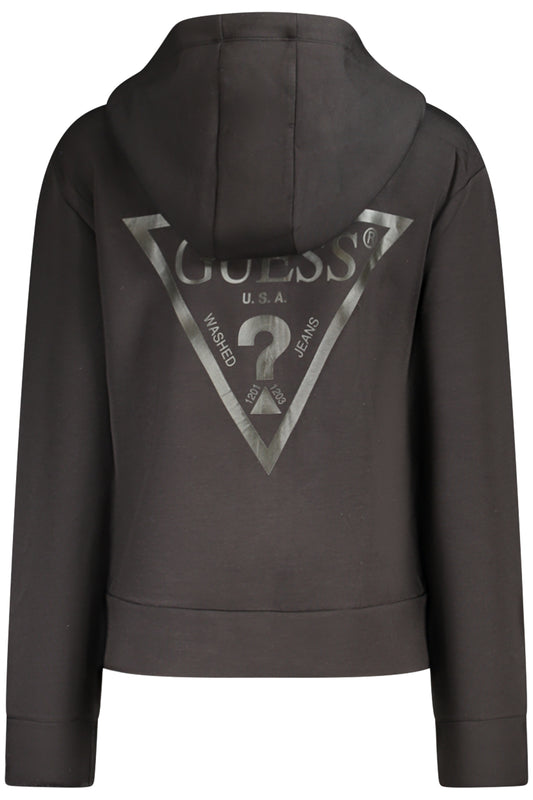 GUESS JEANS FELPA CON ZIP DONNA NERO