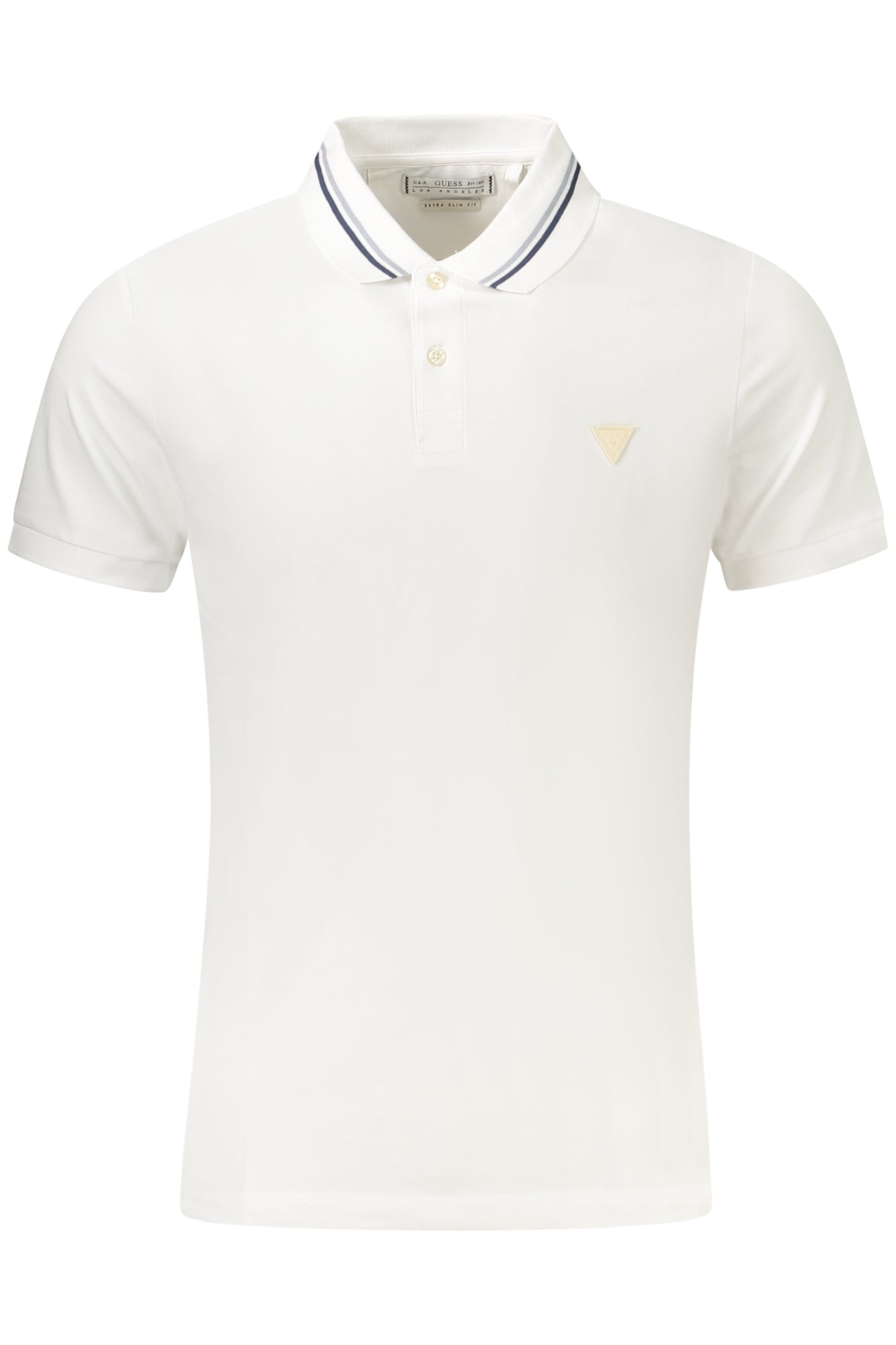 GUESS JEANS POLO MANICHE CORTE UOMO BIANCO