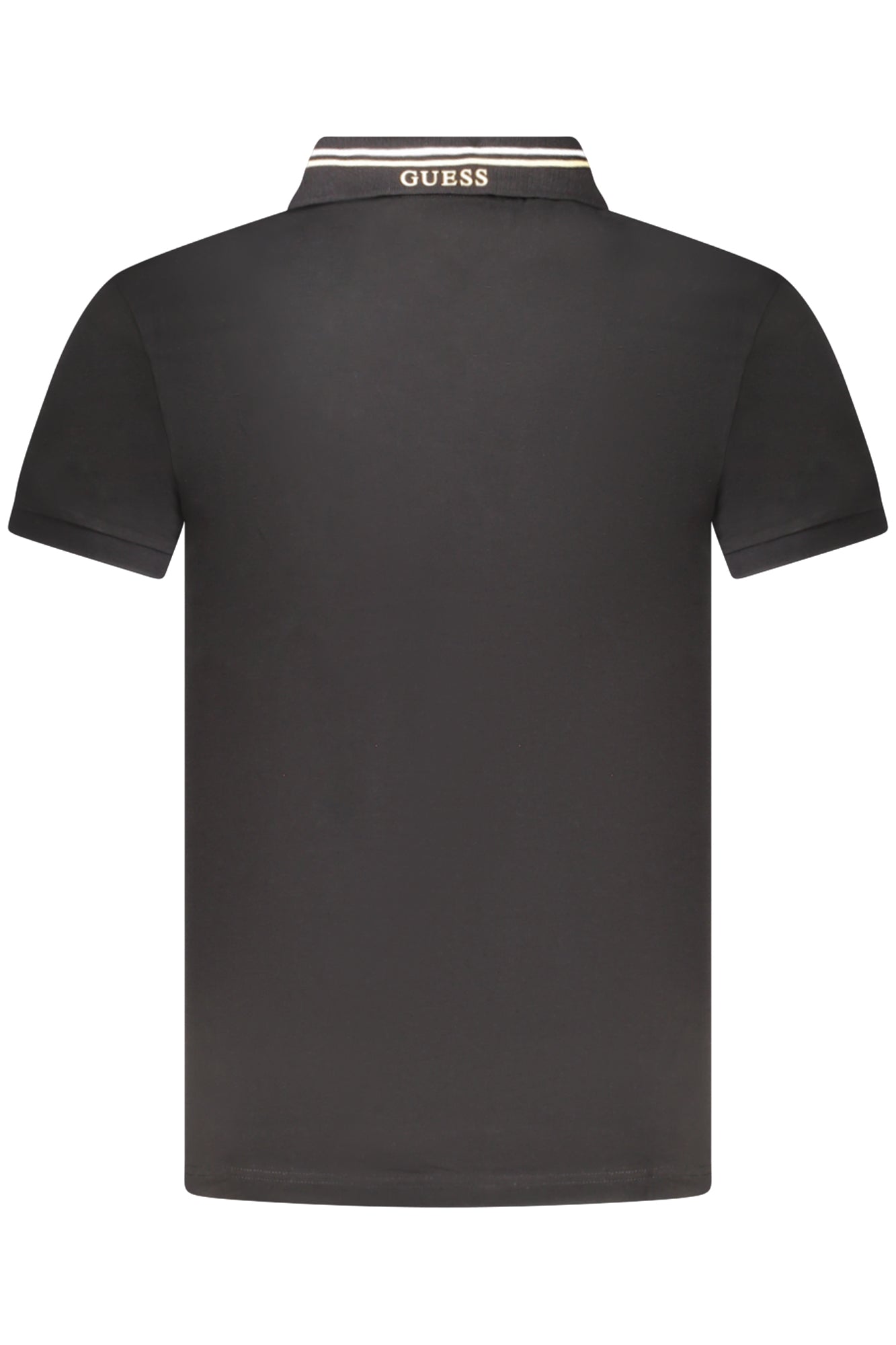 GUESS JEANS POLO MANICHE CORTE UOMO NERO