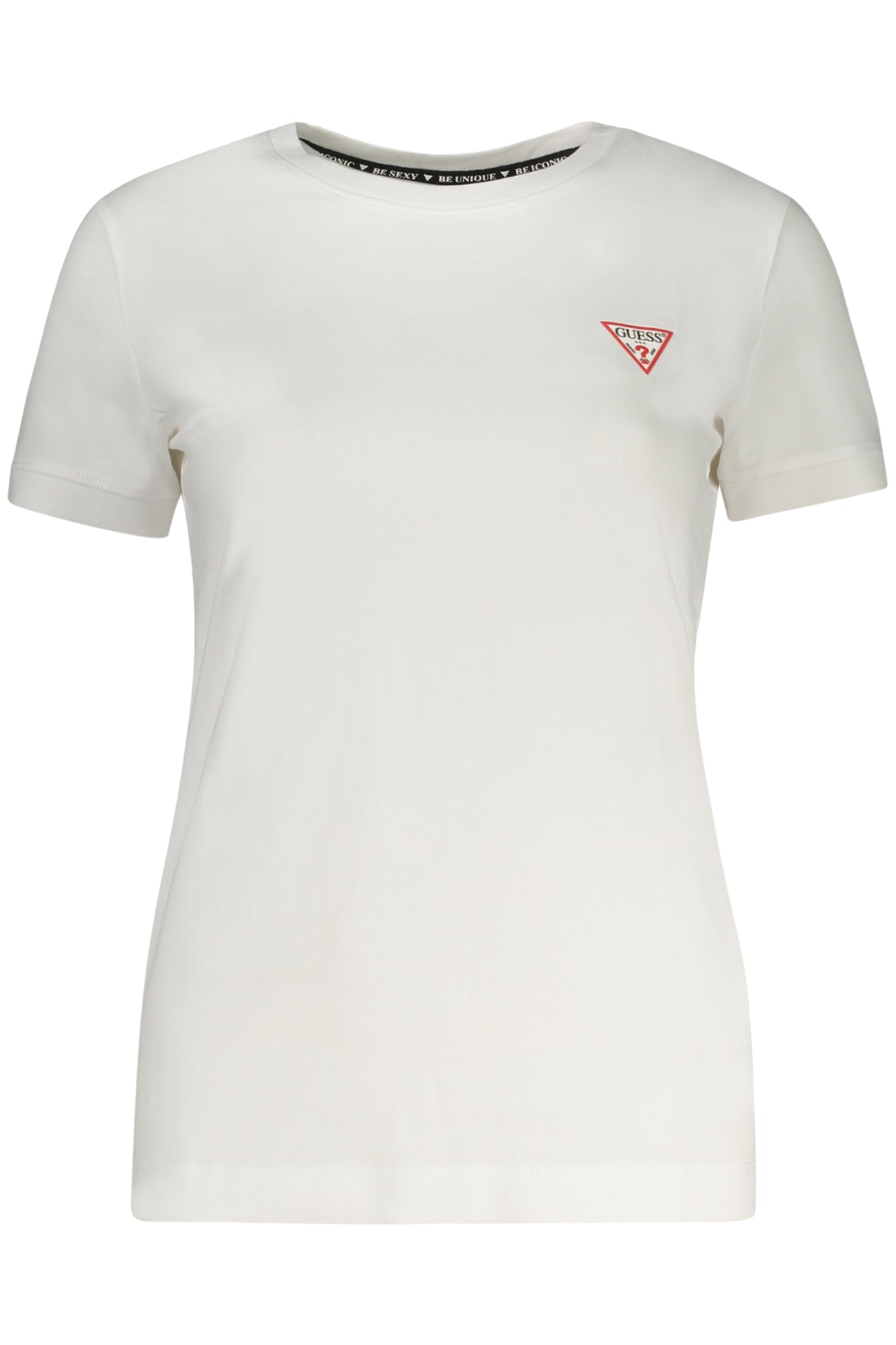 GUESS JEANS T-SHIRT MANICHE CORTE DONNA BIANCO