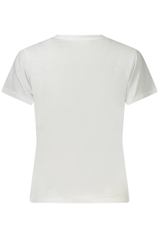 GUESS JEANS T-SHIRT MANICHE CORTE DONNA BIANCO