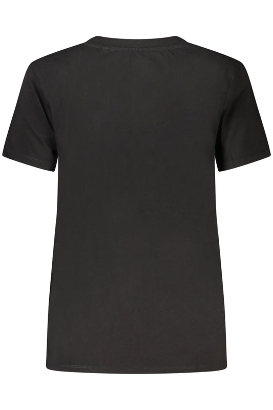 GUESS JEANS T-SHIRT MANICHE CORTE DONNA NERO
