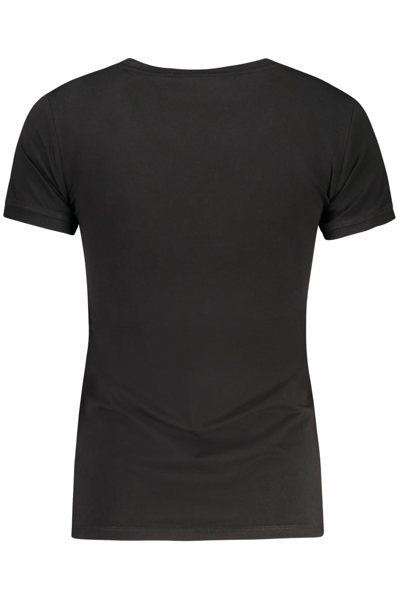 GUESS JEANS T-SHIRT MANICHE CORTE DONNA NERO