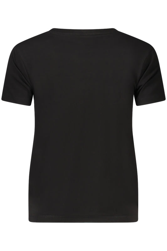 GUESS JEANS T-SHIRT MANICHE CORTE DONNA NERO