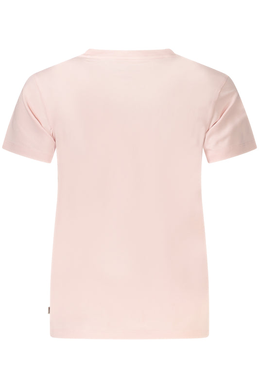 GUESS JEANS T-SHIRT MANICHE CORTE DONNA ROSA