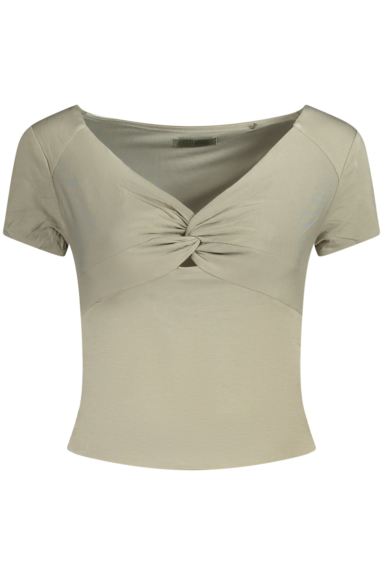 GUESS JEANS T-SHIRT MANICHE CORTE DONNA VERDE