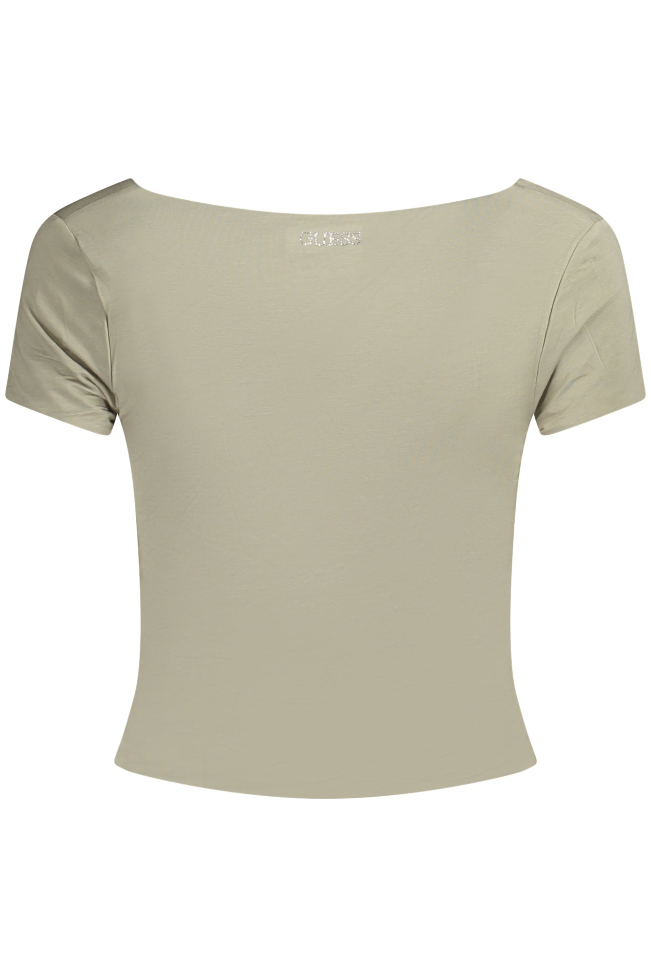 GUESS JEANS T-SHIRT MANICHE CORTE DONNA VERDE