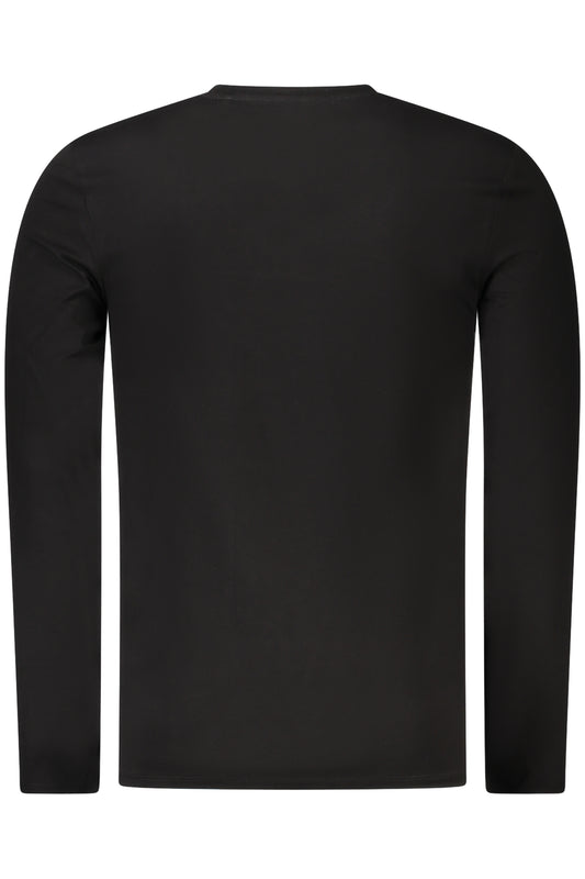 GUESS JEANS T-SHIRT MANICHE LUNGHE UOMO NERO