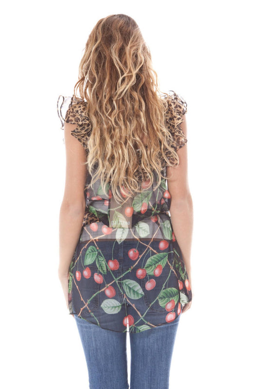 JOHN GALLIANO CAMICIA MANICHE CORTE DONNA NERO