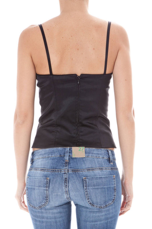JOHN GALLIANO TOP DONNA NERO