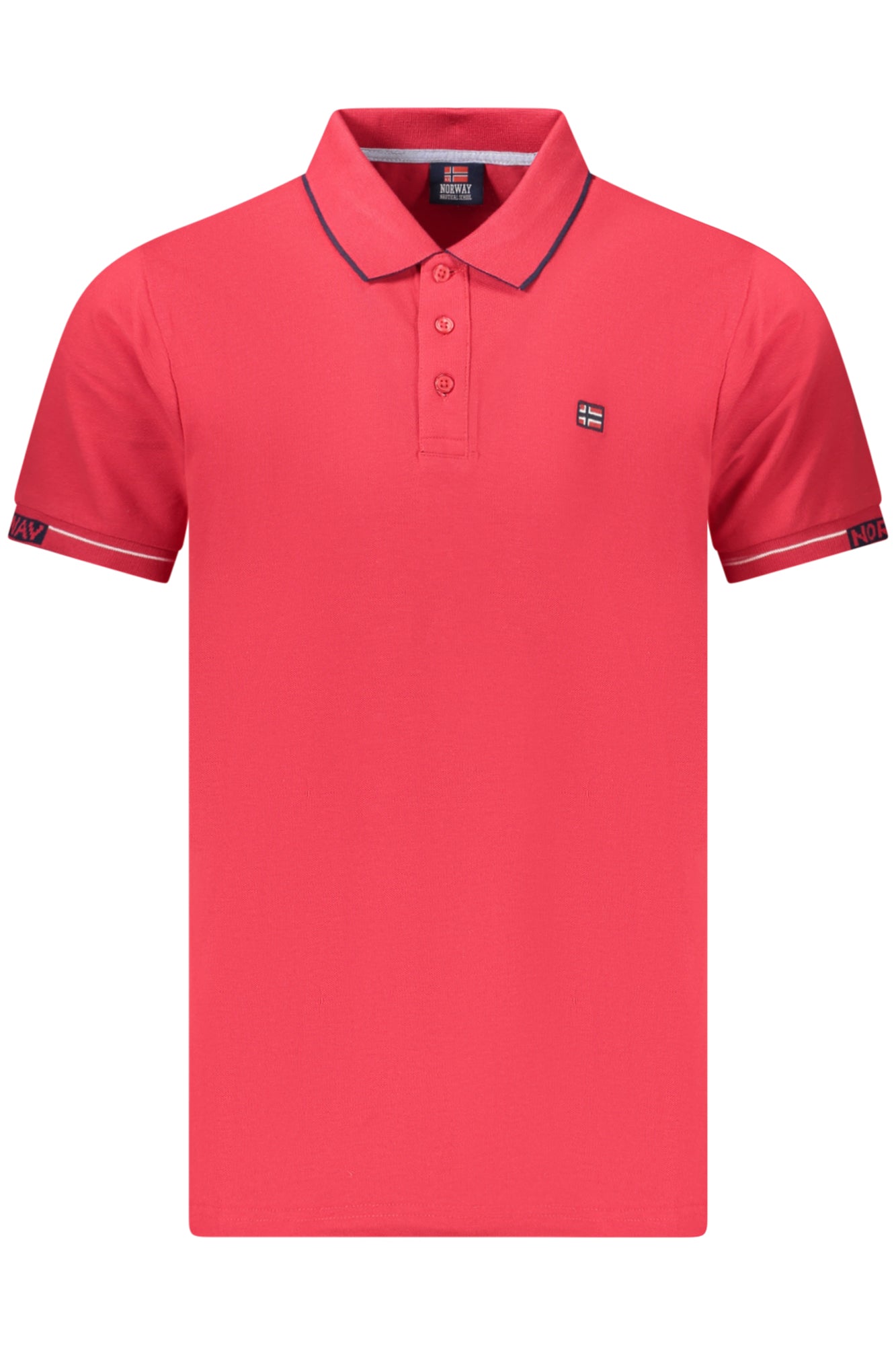 NORWAY 1963 POLO MANICHE CORTE UOMO ROSSO