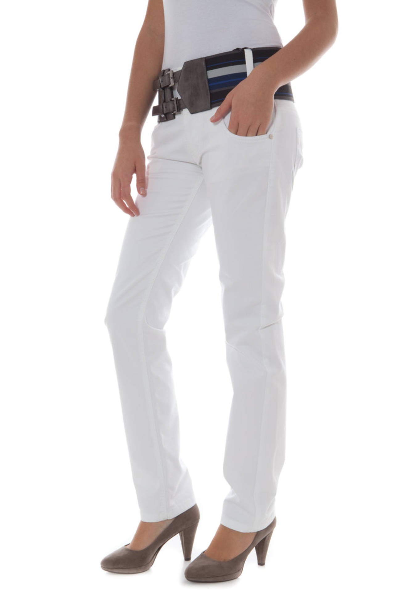 PHARD PANTALONE DONNA BIANCO