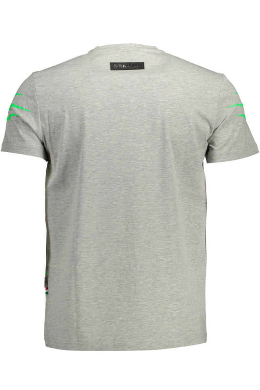 PLEIN SPORT T-SHIRT MANICHE CORTE UOMO GRIGIO