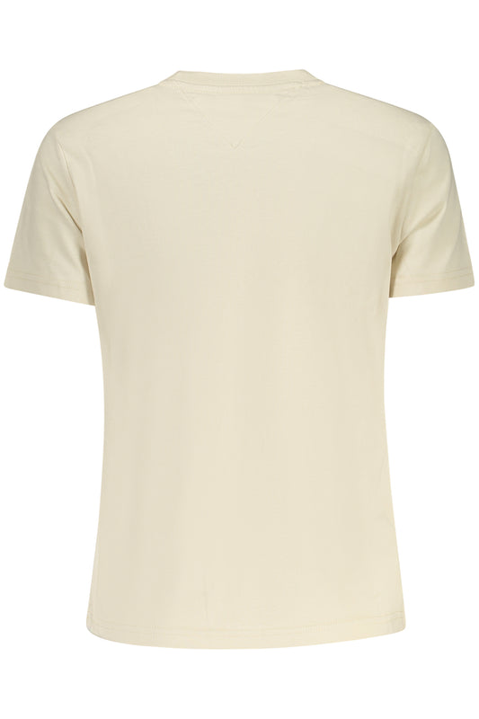 TOMMY HILFIGER T-SHIRT MANICHE CORTE DONNA BEIGE