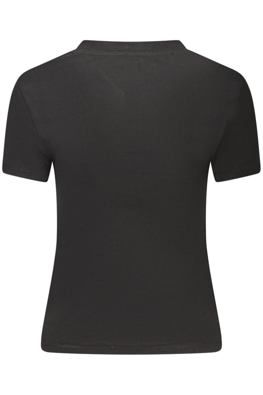 TOMMY HILFIGER T-SHIRT MANICHE CORTE DONNA NERO