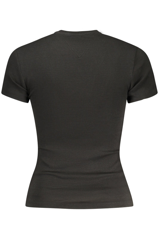 TOMMY HILFIGER T-SHIRT MANICHE CORTE DONNA NERO