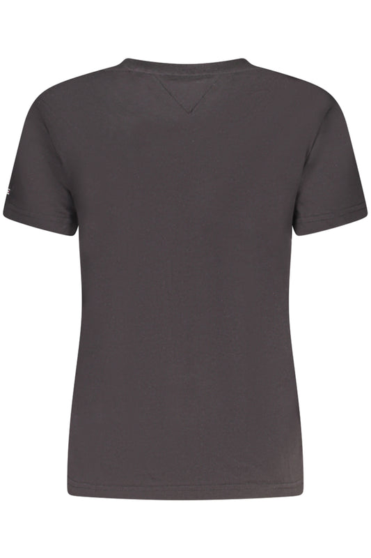 TOMMY HILFIGER T-SHIRT MANICHE CORTE DONNA NERO