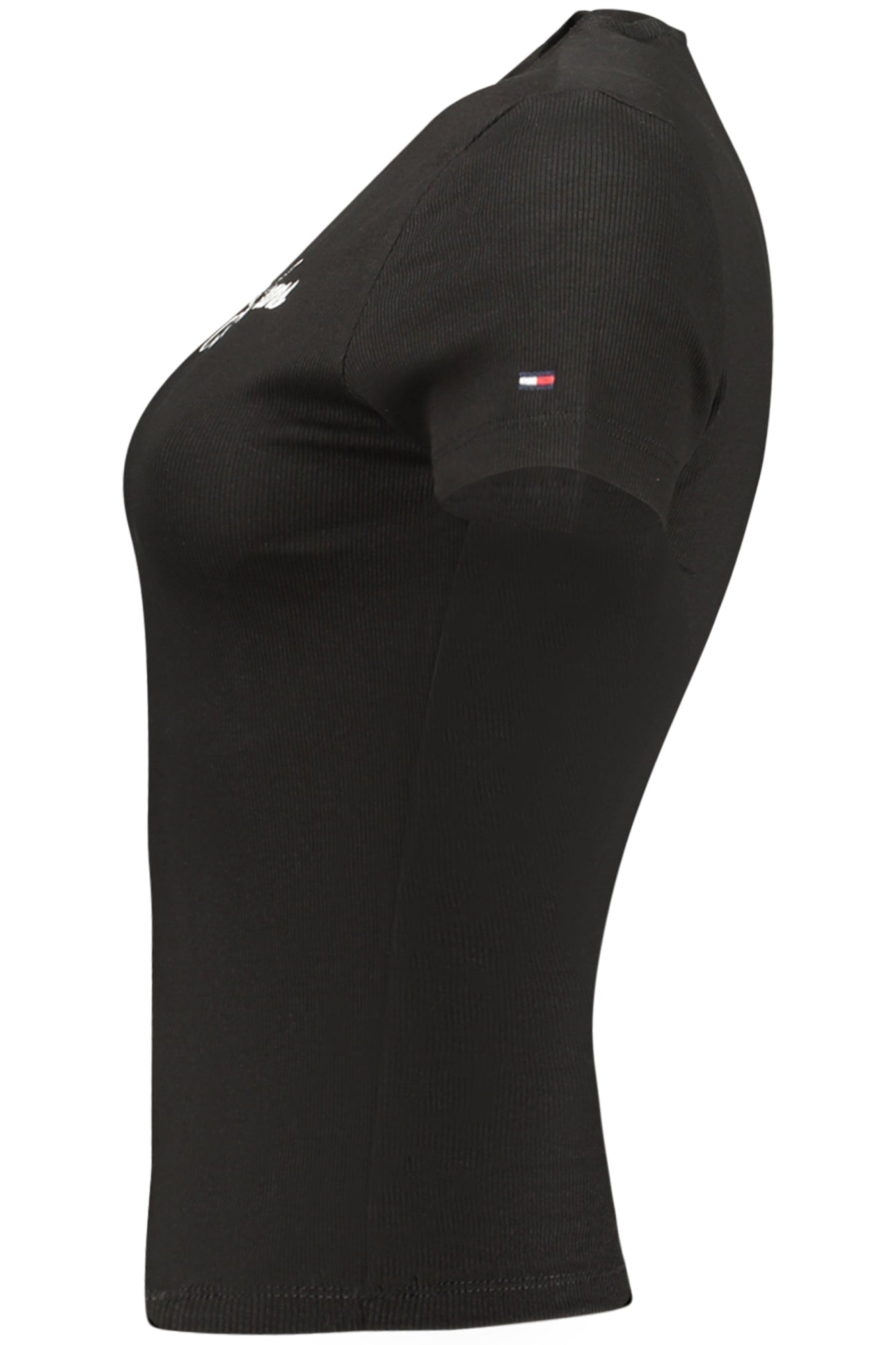 TOMMY HILFIGER T-SHIRT MANICHE CORTE DONNA NERO