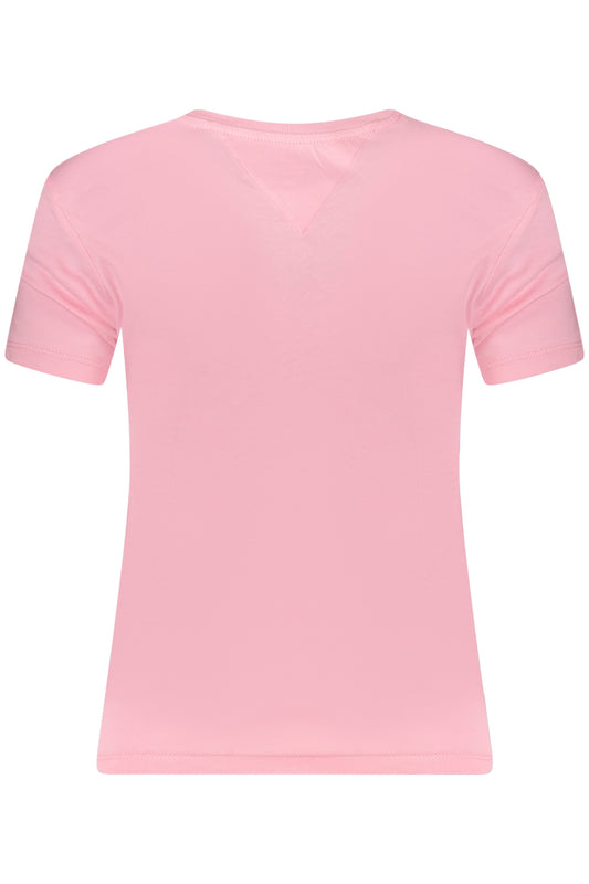 TOMMY HILFIGER T-SHIRT MANICHE CORTE DONNA ROSA