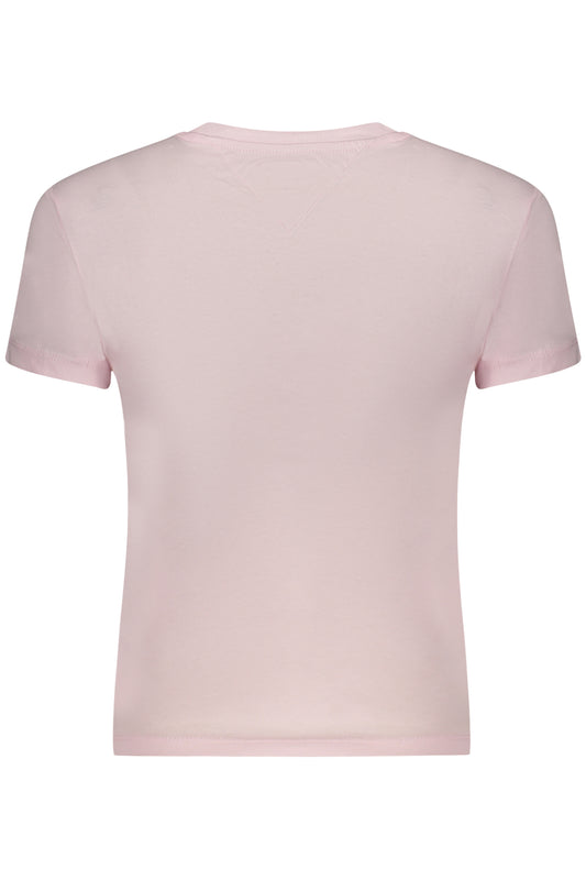 TOMMY HILFIGER T-SHIRT MANICHE CORTE DONNA ROSA