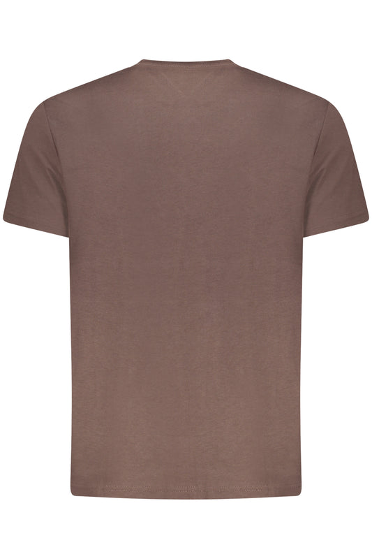 TOMMY HILFIGER T-SHIRT MANICHE CORTE UOMO MARRONE