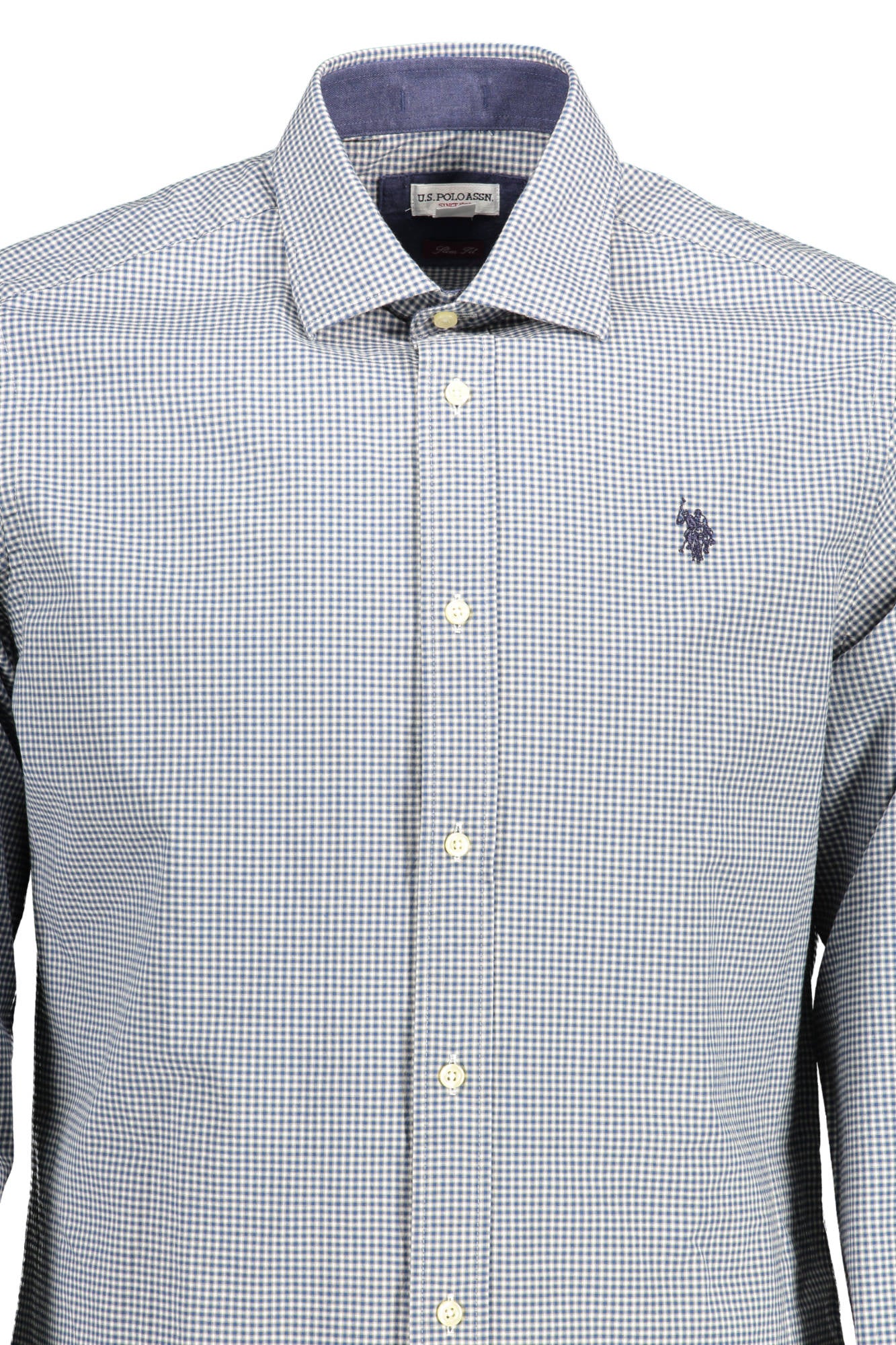 U.S. POLO CAMICIA MANICHE LUNGHE UOMO AZZURRO