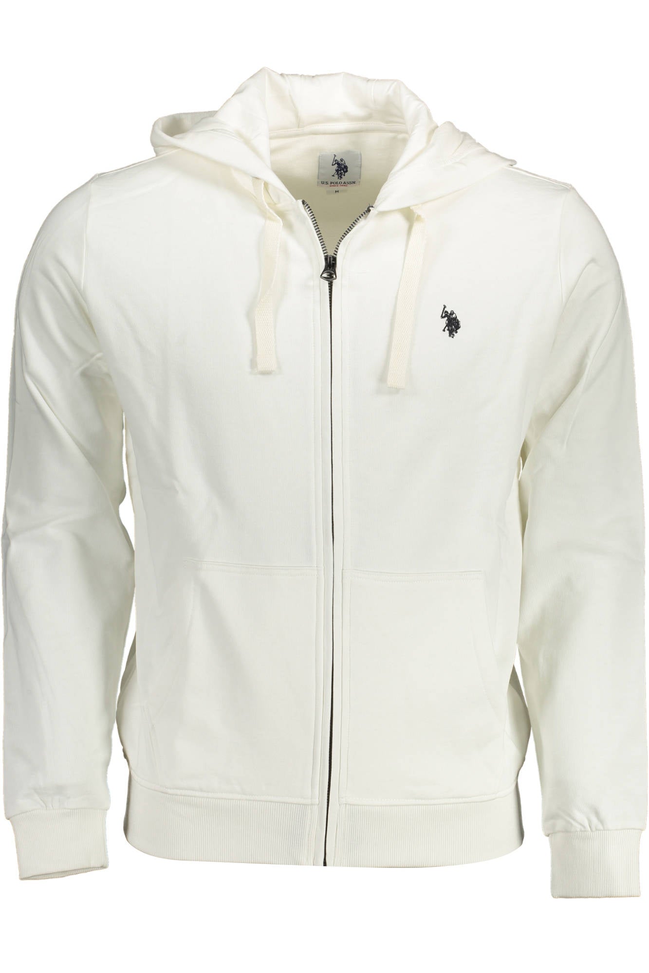 U.S. POLO FELPA CON ZIP UOMO BIANCO