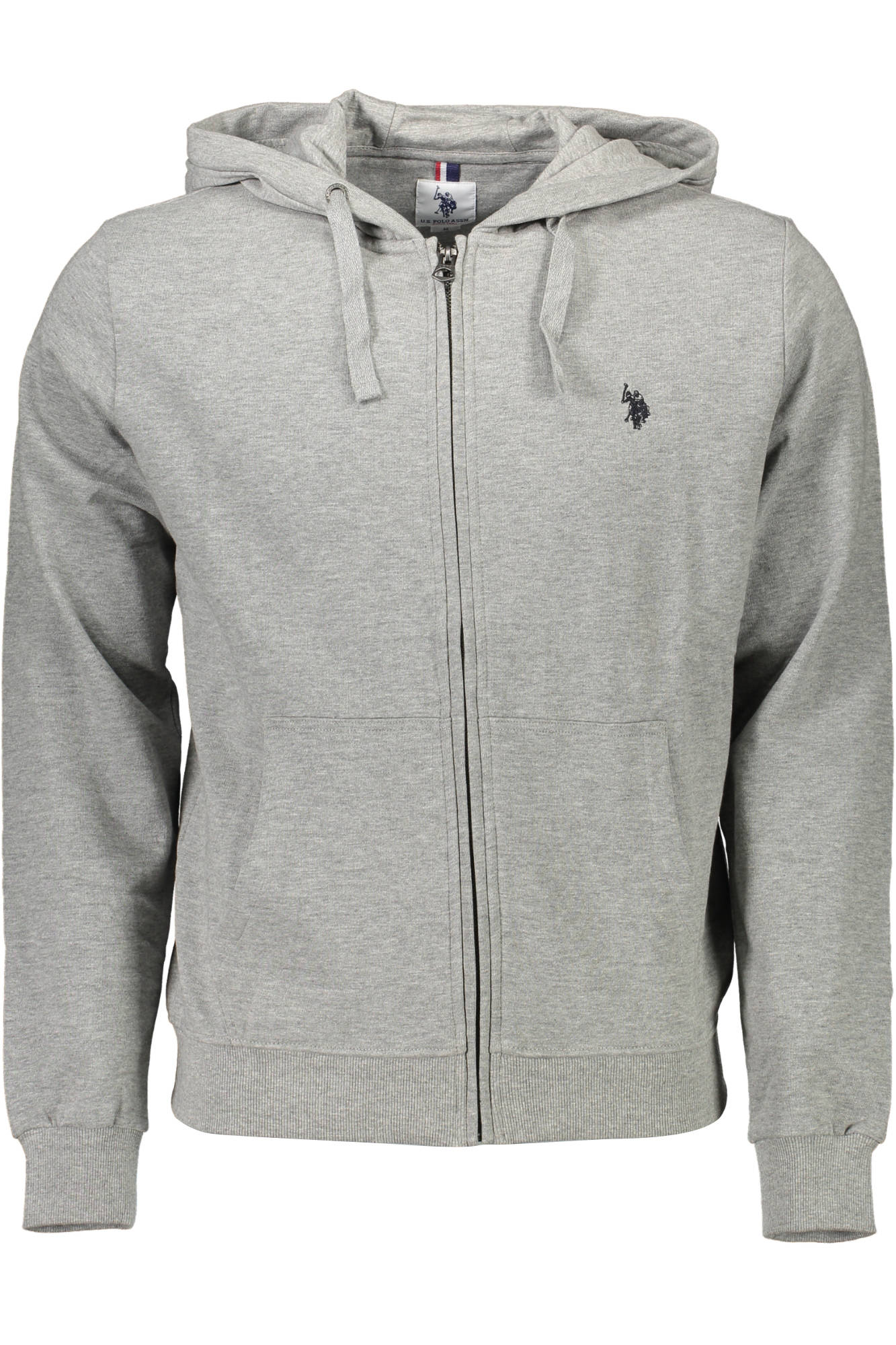 U.S. POLO FELPA CON ZIP UOMO GRIGIO