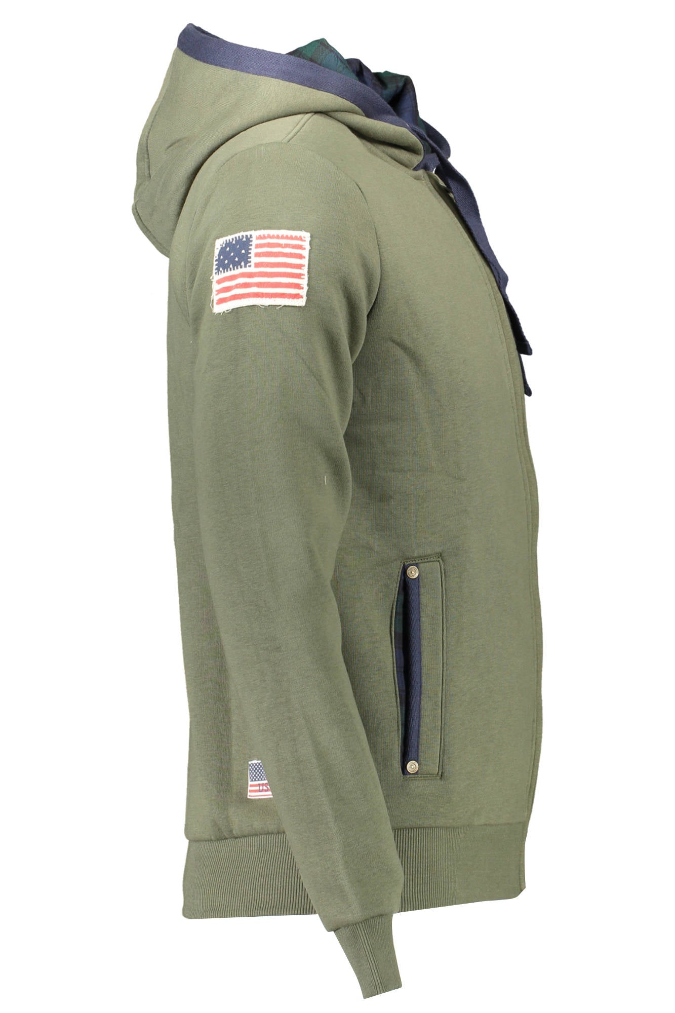 U.S. POLO FELPA CON ZIP UOMO VERDE