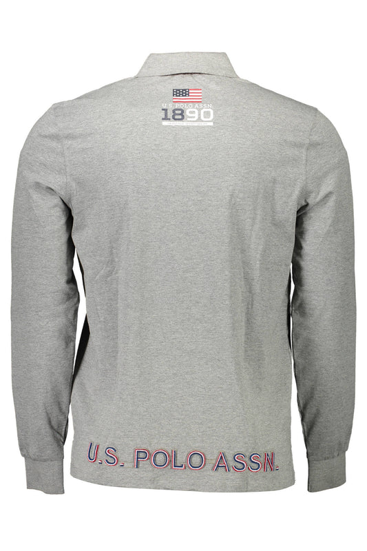 U.S. POLO POLO MANICHE LUNGHE UOMO GRIGIO
