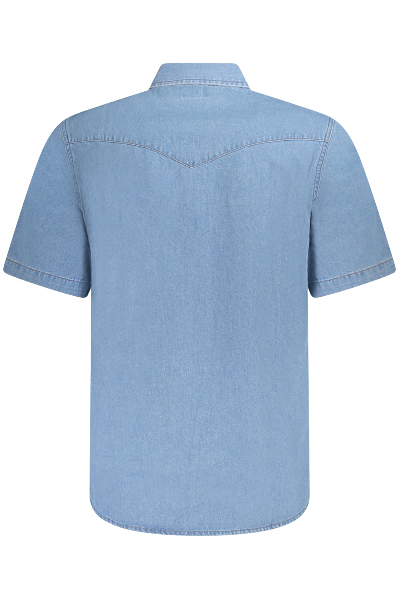 WRANGLER CAMICIA MANICHE CORTE UOMO AZZURRO