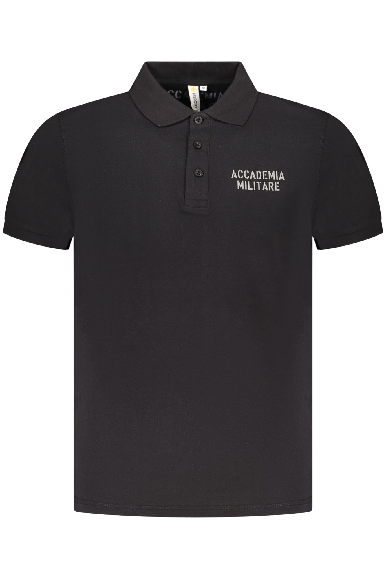 ACCADEMIA MILITARE POLO MANICHE CORTE UOMO NERO
