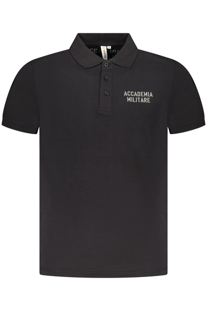 ACCADEMIA MILITARE POLO MANICHE CORTE UOMO NERO